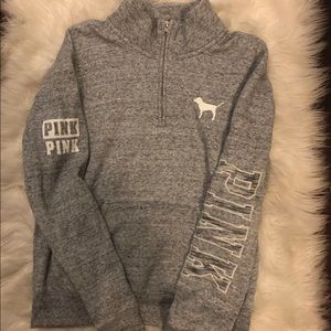 VS pink quarter zip